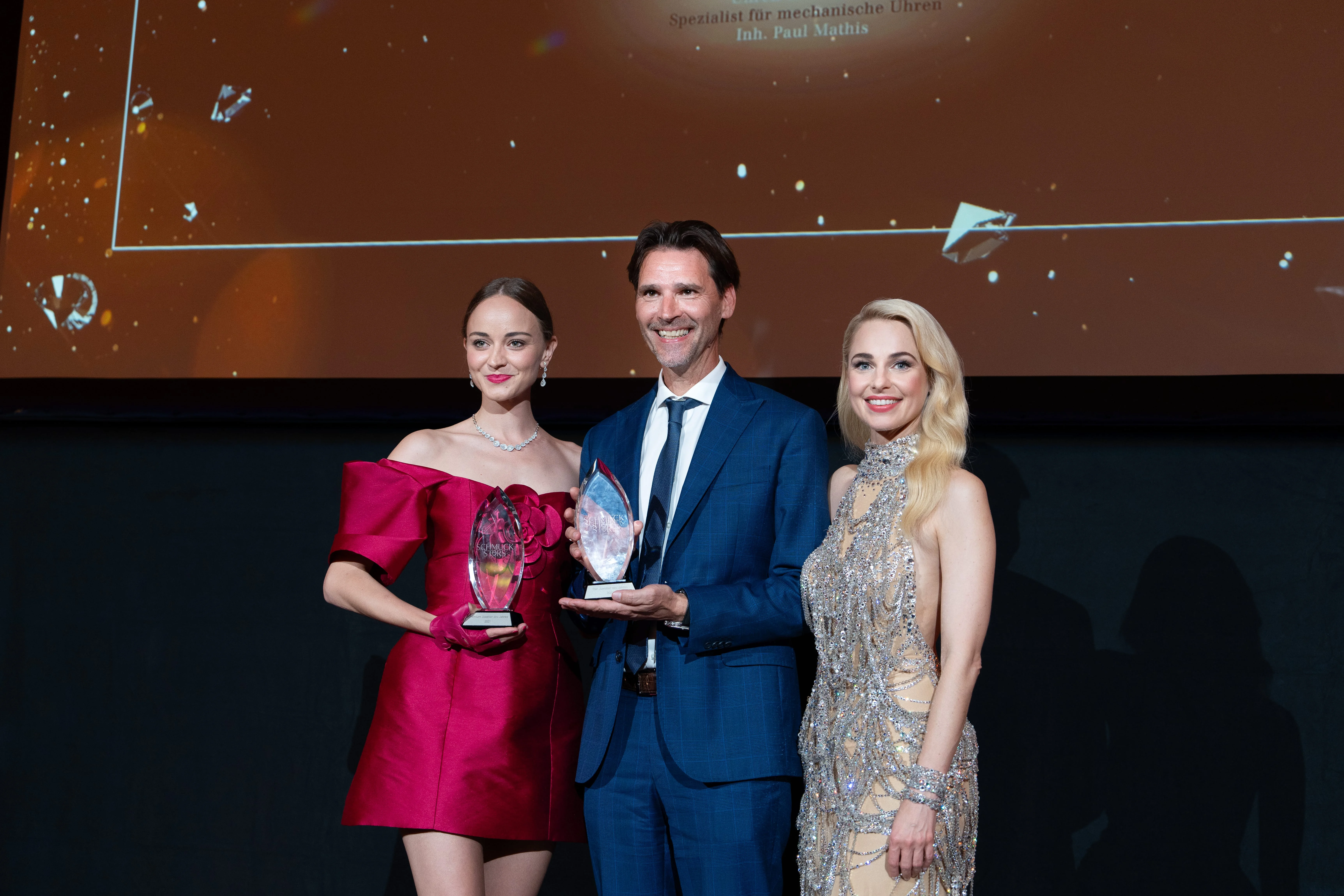 Professional event photography in Vienna showing elegant corporate gala with networking and presentations at prestigious venue